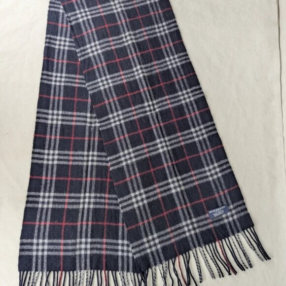 Authentic Pre-Owned Burberry Lambswool Scarf Blue – Unisex Check – Premium Wrap - Picture 3 of 7